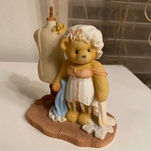 Vintage Cherished Teddies, “Sarah” with dress form. Limited edition 1997. Estate